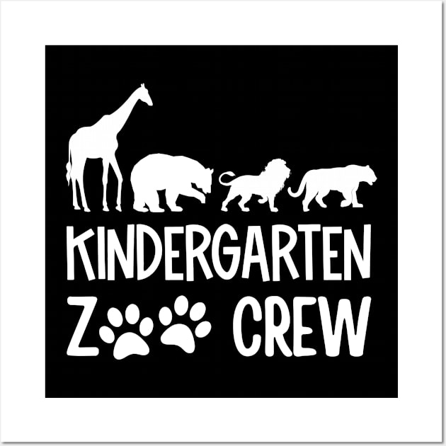 Kindergarten zoo crew matching Teacher Students School Wall Art by IYearDesign